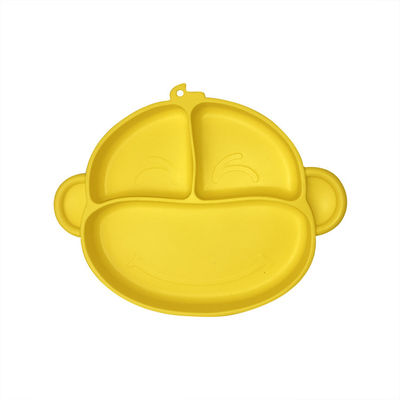 ซื้อ ถาดเด็กซิลิโคนที่กำหนดเองการ์ตูนรูปลิงชามซิลิโคนดูด BPA ฟรี online manufacture