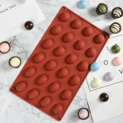 ซื้อ รอบครึ่งวงกลมแม่พิมพ์ช็อคโกแลต DIY หลายช่องแม่พิมพ์ซิลิโคน Fondant online manufacture