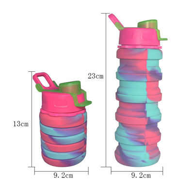 ซื้อ ขวดน้ำดื่มซิลิโคนกีฬาหลากสีพับได้ 500มล online manufacture