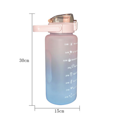 ซื้อ ขวดน้ำซิลิโคนกีฬา unisex โลโก้ที่กำหนดเองขวดน้ำ 2000ml พร้อมฟาง online manufacture