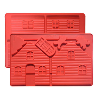 ซื้อ 3D ซิลิโคนอุปกรณ์ทำขนมบ้านรูปทรงสี่เหลี่ยมแฮนด์เมดสบู่ซิลิโคน DIY online manufacture