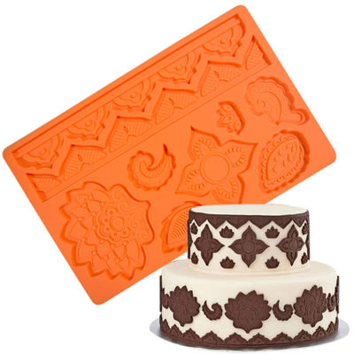 ซื้อ DIY ซิลิโคนอุปกรณ์ทำขนมเค้กเครื่องมือ Fondant ซิลิโคนเสื่อลูกไม้ที่ยั่งยืน online manufacture