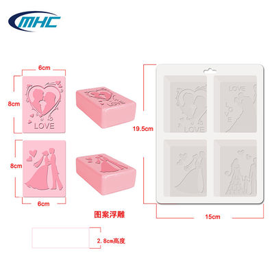 ซื้อ การออกแบบใหม่ปรับแต่งแม่พิมพ์สบู่ซิลิโคนเกรดอาหาร 4 ช่องอย่างยั่งยืน online manufacture