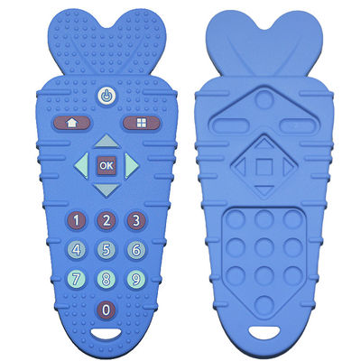 ซื้อ ยาวนานซิลิโคนเด็ก Teether สีที่กําหนดเอง Soft TV Remote Teether online manufacture