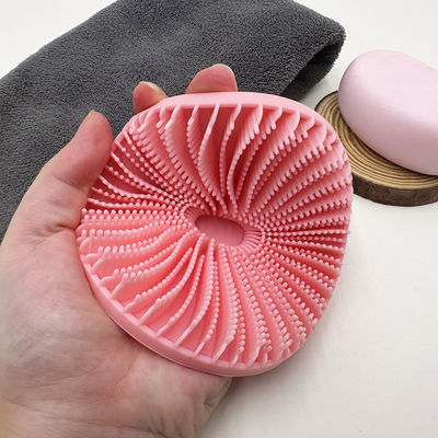 ซื้อ โลโก้ที่กําหนดเอง Ellipse สีชมพู เครื่องนวด แปรงกวาดผิวหนัง แปรงนวดซิลิโคนหลัง online manufacture
