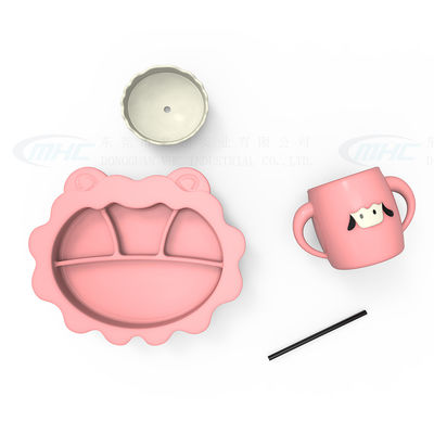 ซื้อ MHC แกะทารกใหม่ ซิลิโคนการทอดอาหารถ้วย Bowl Bib Spoons Essentials ชุดจานดูด online manufacture