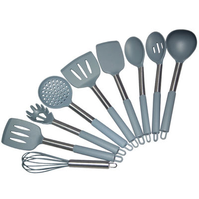 ไม้พายซิลิโคนสีเทา 12 ชิ้น ชุดเครื่องครัว Kitchenaid ปรับแต่งได้