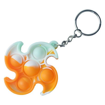 Windmill ของเล่นเพื่อการศึกษาสำหรับเด็กความเครียดบรรเทาพวงกุญแจ Bubble Pop Fidget Toy