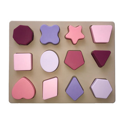 ของเล่นเพื่อการศึกษาซิลิโคน DIY Geometry 3D Jigsaw Puzzle Customized