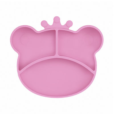 ชุดจานดูดซิลิโคนเด็กแรกเกิด Bear Shape Feeding Baby Set With Spoon