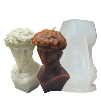 David รูปซิลิโคนแม่พิมพ์เทียนแฮนด์เมด 3D DIY แม่พิมพ์เทียนไม่ติด