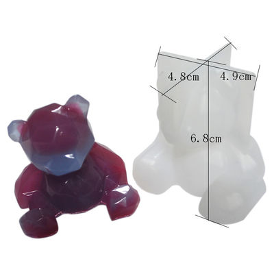 แม่พิมพ์ซิลิโคนเรซิ่นแฮนด์เมด Diy Epoxy 3D Bear แม่พิมพ์ซิลิโคนนำมาใช้ใหม่ได้