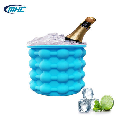 แม่พิมพ์ทำน้ำแข็งซิลิโคนแบบพับได้ Ice Cube Maker Ice Bucket เป็นมิตรกับสิ่งแวดล้อม