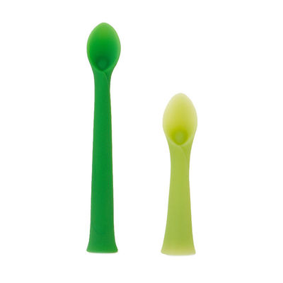 First Stage ช้อนเด็กซิลิโคนเกรดอาหาร BPA Free Infant Feeding Utensils