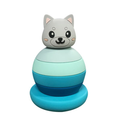 สัตว์ สีซิลิโคน สต็อปตาวเวอร์ บล็อคการสร้างศึกษา ของเล่นสําหรับเด็ก 3 ปี