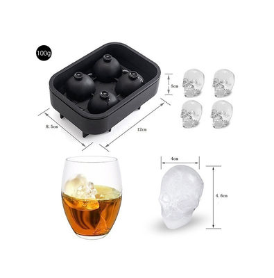 MHC อาหารเกรด 4 ช่องของ Ice Cube Trays ซิลิโคน Ice Cube Tray Mold เครื่องเย็นยืดหยุ่น เครื่องเค้กที่ปลอดภัย
