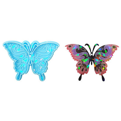 ความทนทานสูง 3D โฮโลแกรฟิกซิลิโคนหม้อสําหรับ MHC รีซินศิลปะตกแต่ง Butterfly Keychain