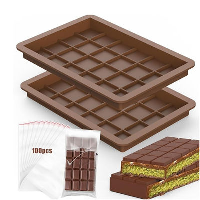 MHC ช็อคโกแลต Mold ซิลิโคน Geometric Square ขนาดใหญ่ Deep Custom ดูไบ ช็อคโกแลต Mold
